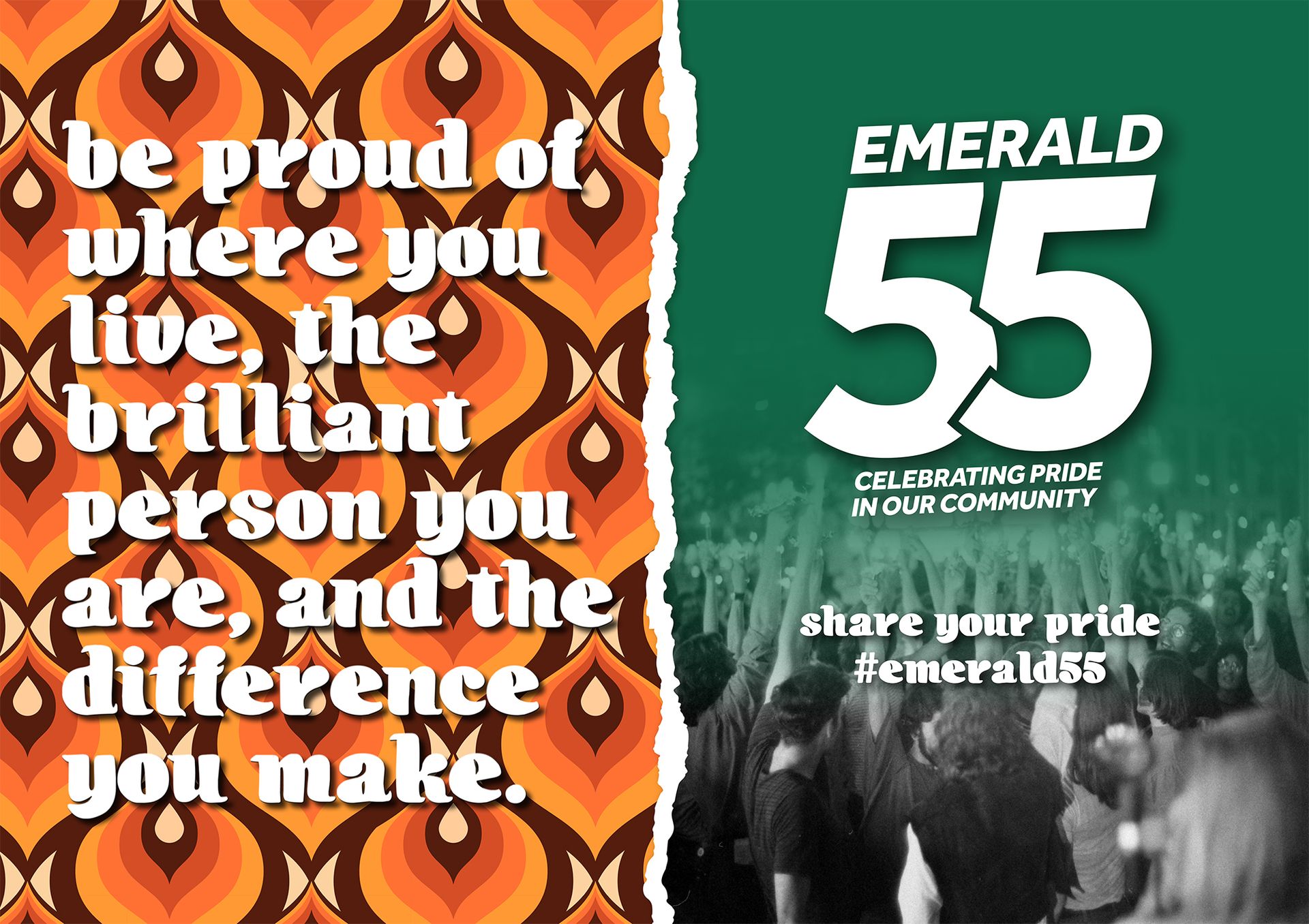 A poster that says be proud of where you live the brilliant person you are and the difference you make