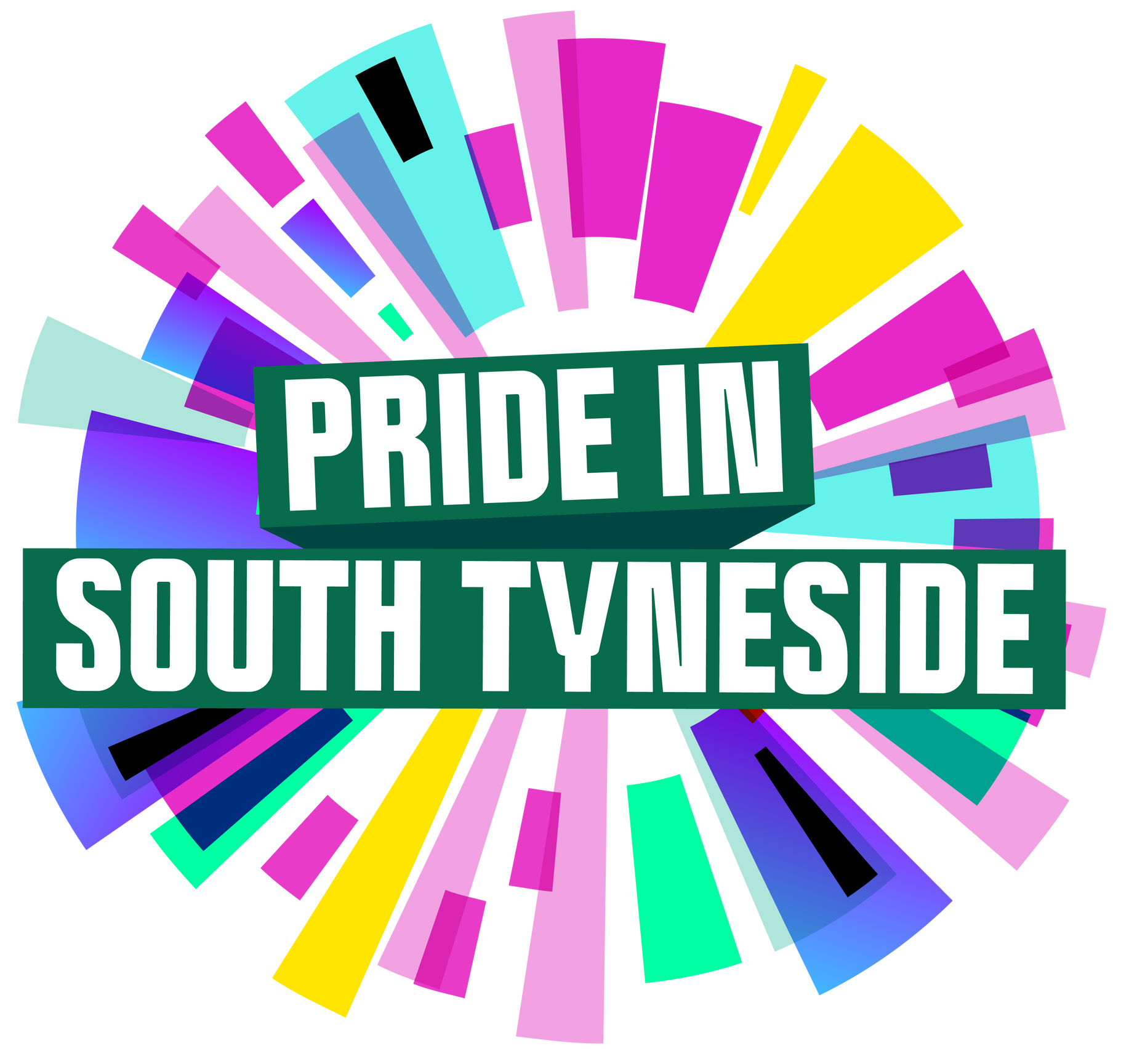 a colorful logo that says pride in south tyneside