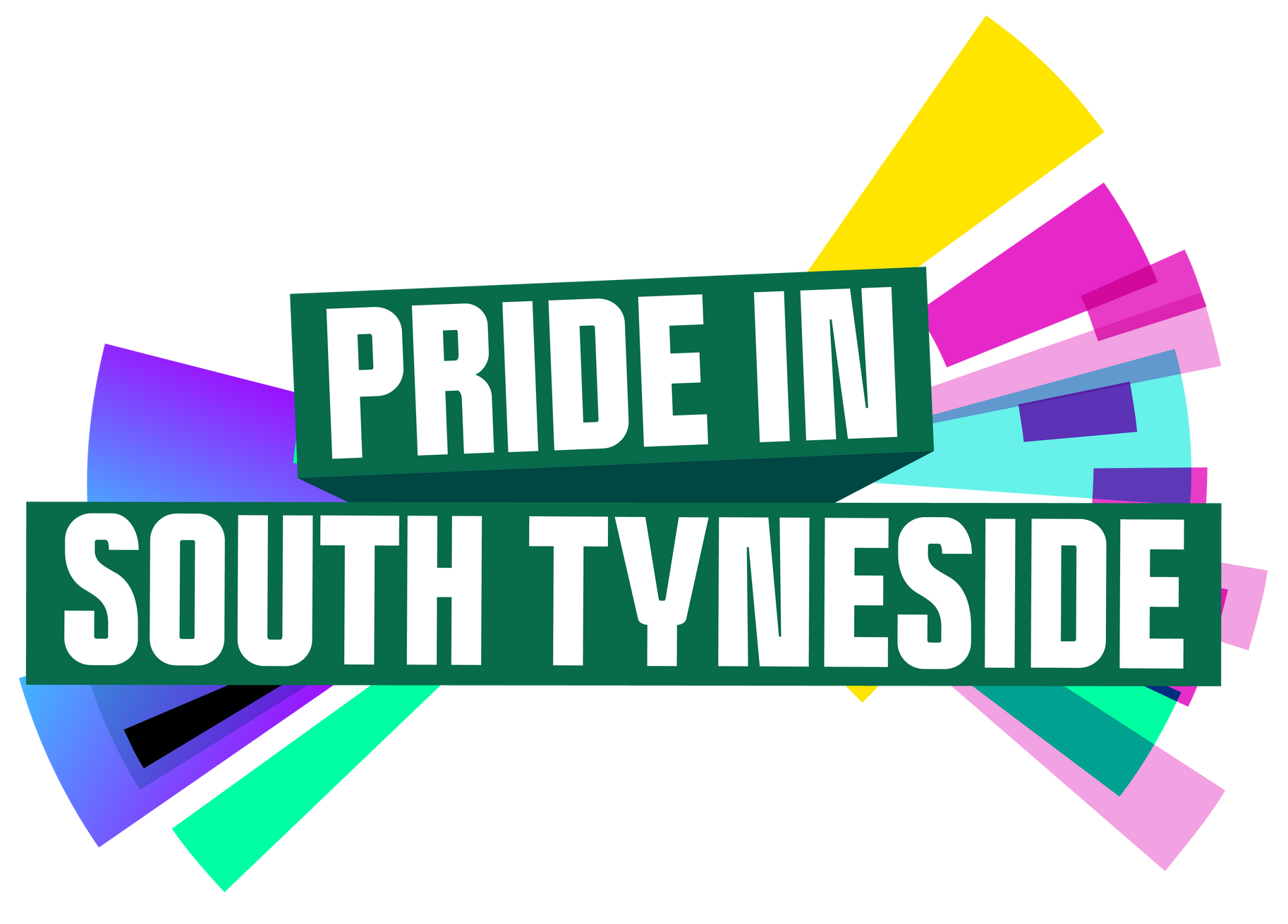 a colorful logo that says pride in south tyneside