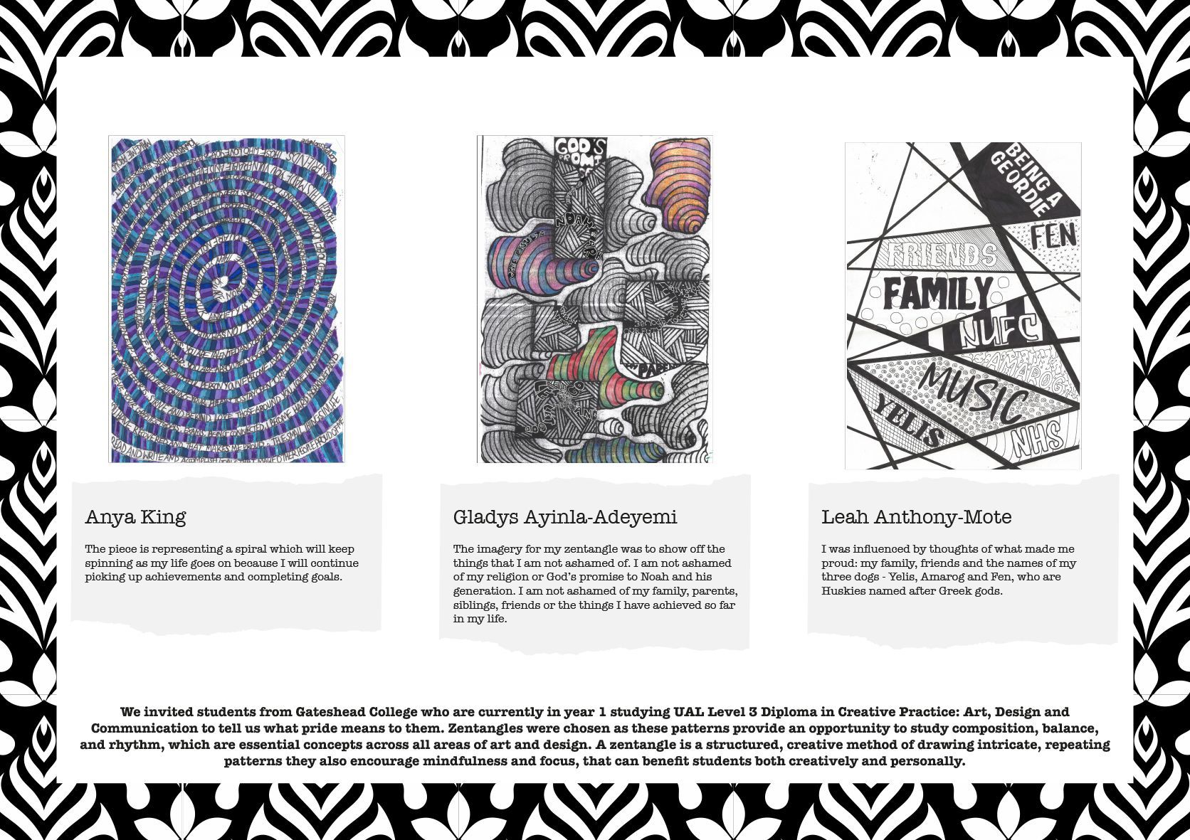 A black and white poster with three different images on it.