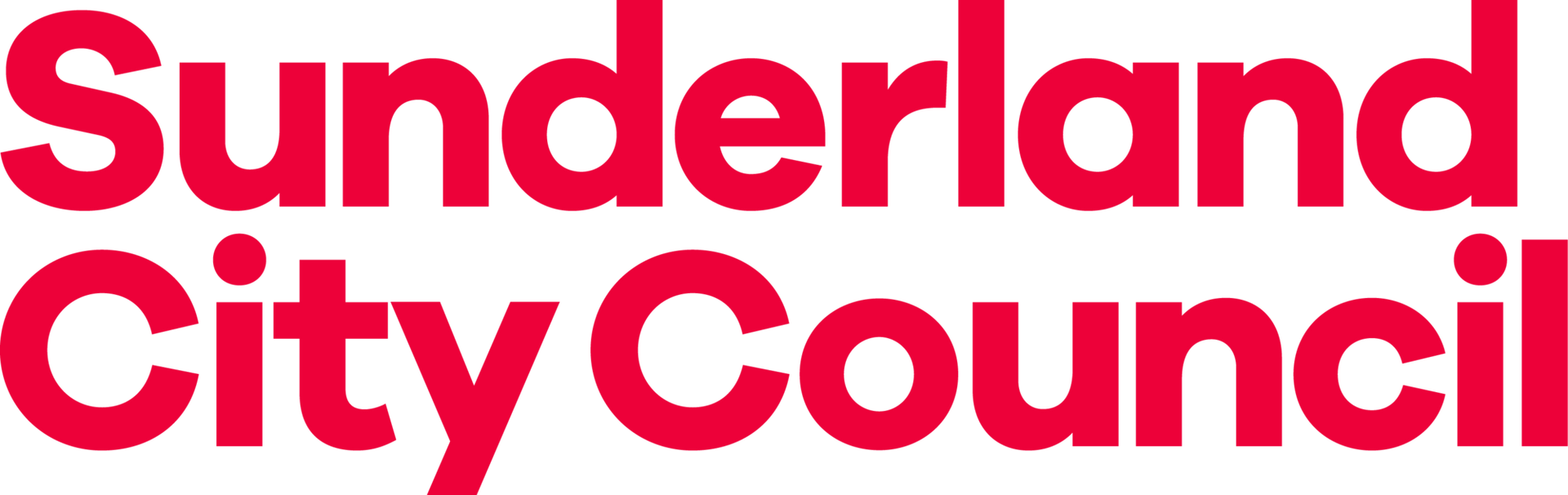 A red and white logo for the sunderland city council