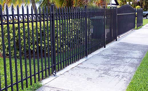 Black Fence — Miami, FL — Concrete Services Pump and Finishing Inc.