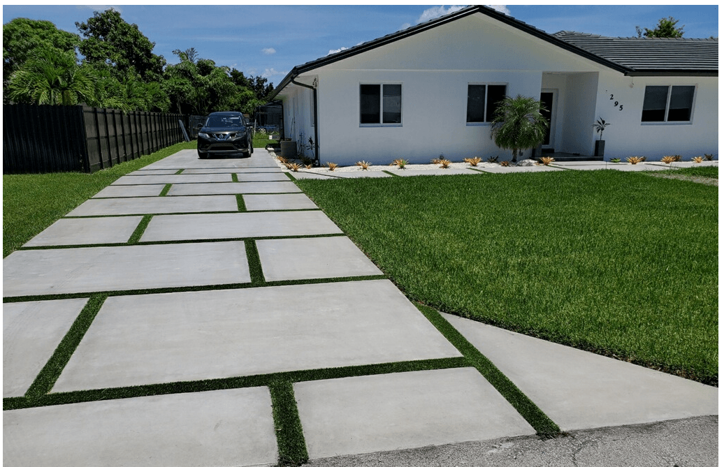House Driveway — Miami, FL — Concrete Services Pump and Finishing Inc.