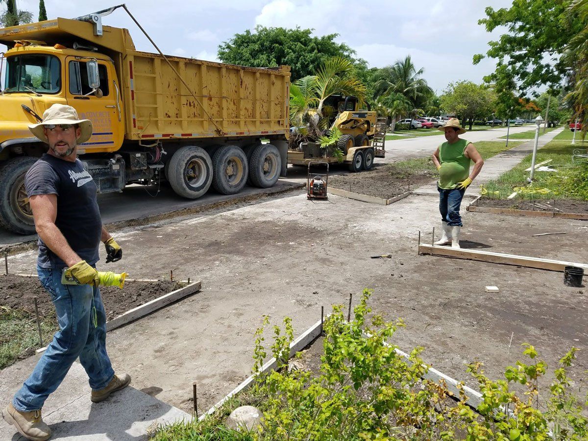 Yellow Concrete Truck — Miami, FL — Concrete Services Pump and Finishing Inc.