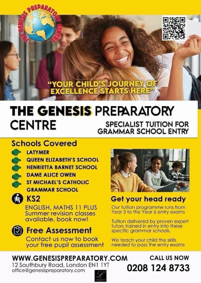 the genesis preparatory centre is a specialist tuition for grammar school entry .