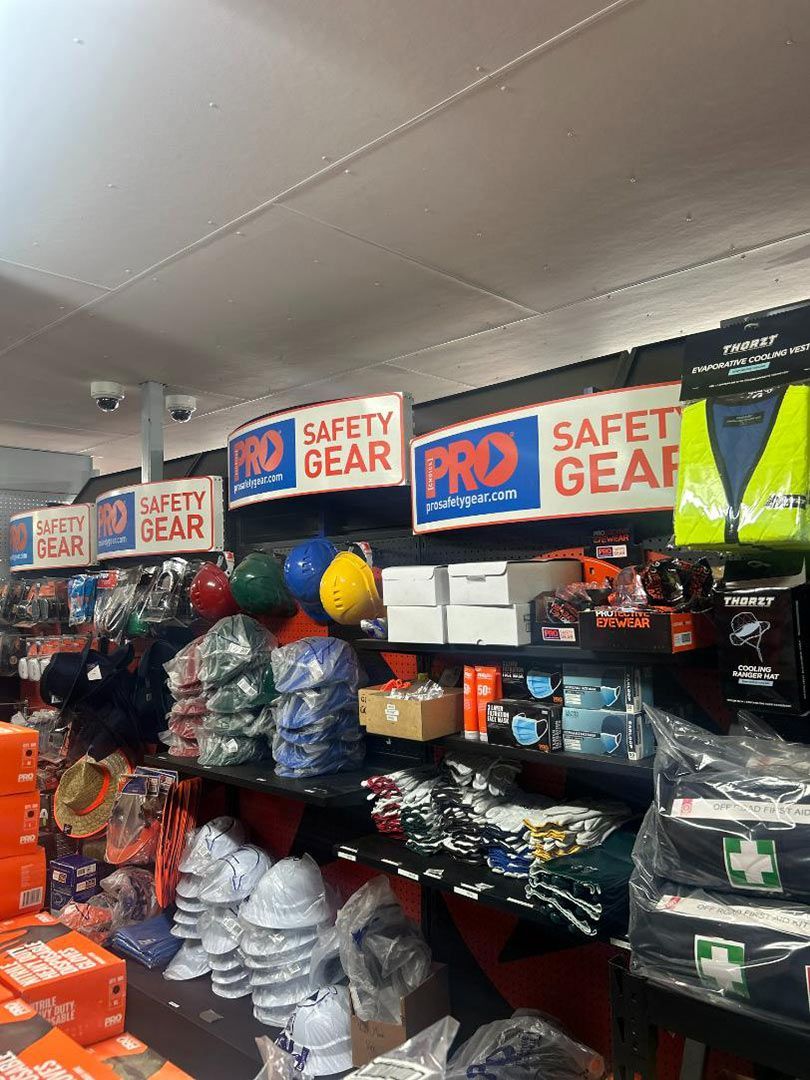 A Store Filled with Lots of Safety Gear and Helmets — Alice Hosetech & Industrial Supplies in Ciccone, NT
