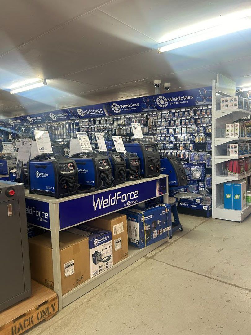 A Store Filled with Lots of Welding Equipment and Boxes — Alice Hosetech & Industrial Supplies in Ciccone, NT