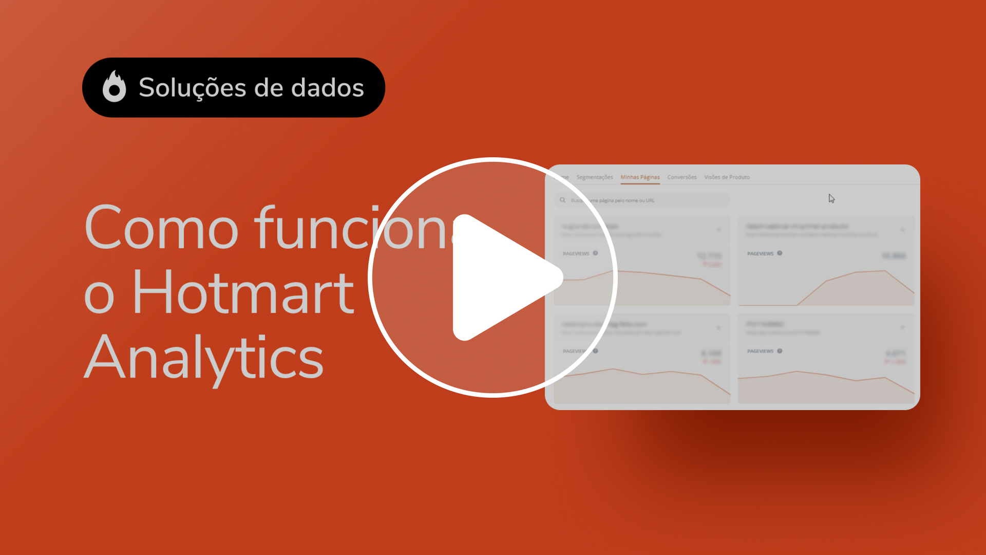 Um vídeo sobre como usar o hotmart analytics em um fundo vermelho.