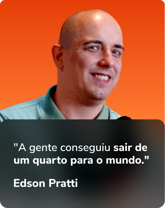 Uma foto de um homem com uma citação de edson pratti