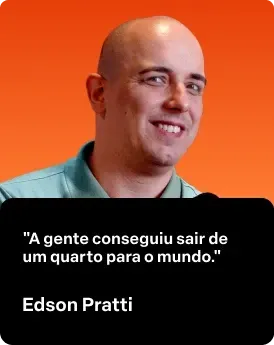 Uma foto de um homem com uma citação de edson pratti