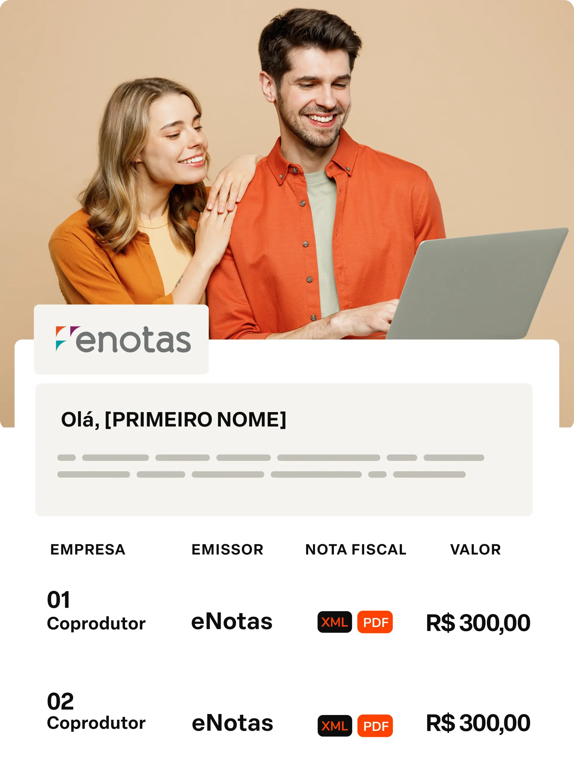 Um homem e uma mulher estão olhando para um laptop.