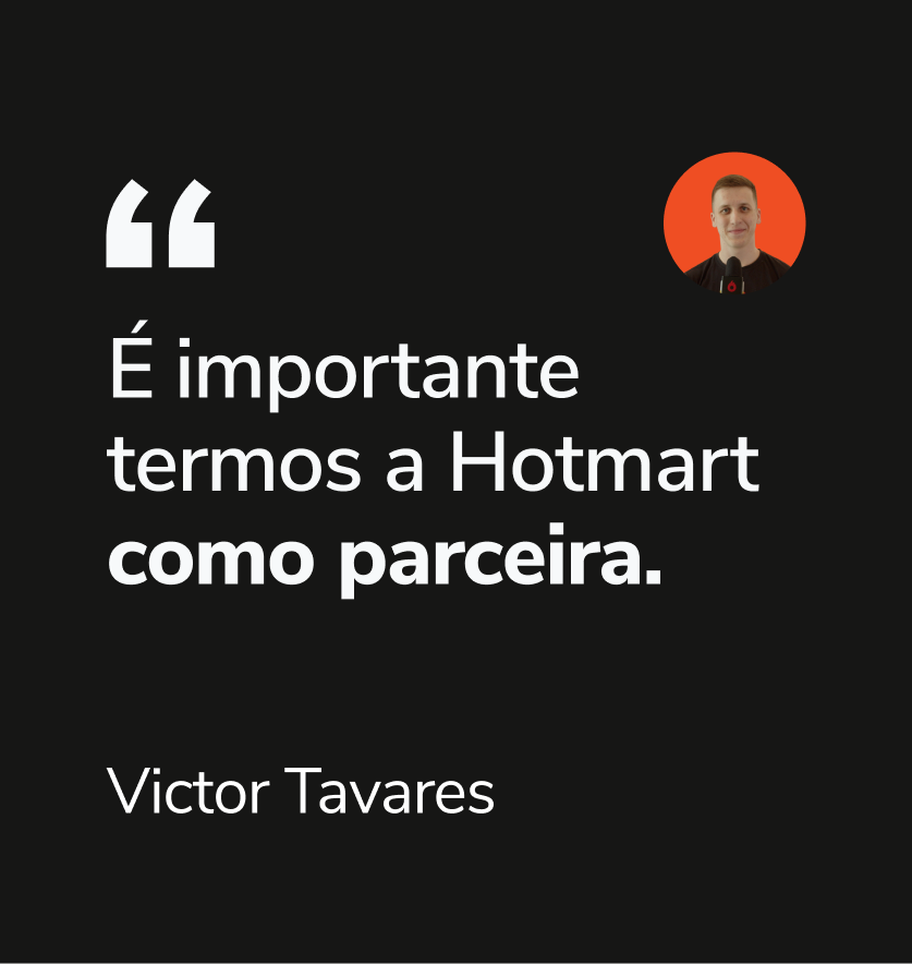 Uma citação de victor tavares está em um fundo preto