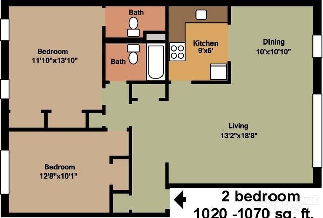 2 Bedroom