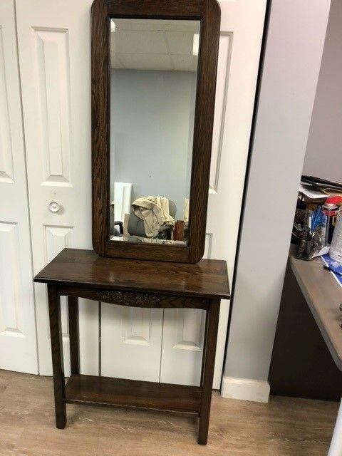 Mirror On A Wooden Table — Tinley Park, IL — Bermar Stripping & Refinishing Inc