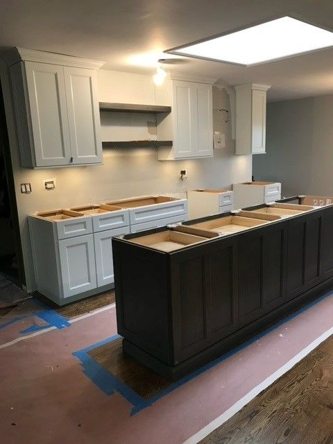 Kitchen With Wooden Cabinets — Tinley Park, IL — Bermar Stripping & Refinishing Inc