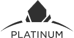 Platinum logo with a stylized gem above 