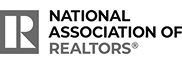 National Association of Realtors logo. Gray block with