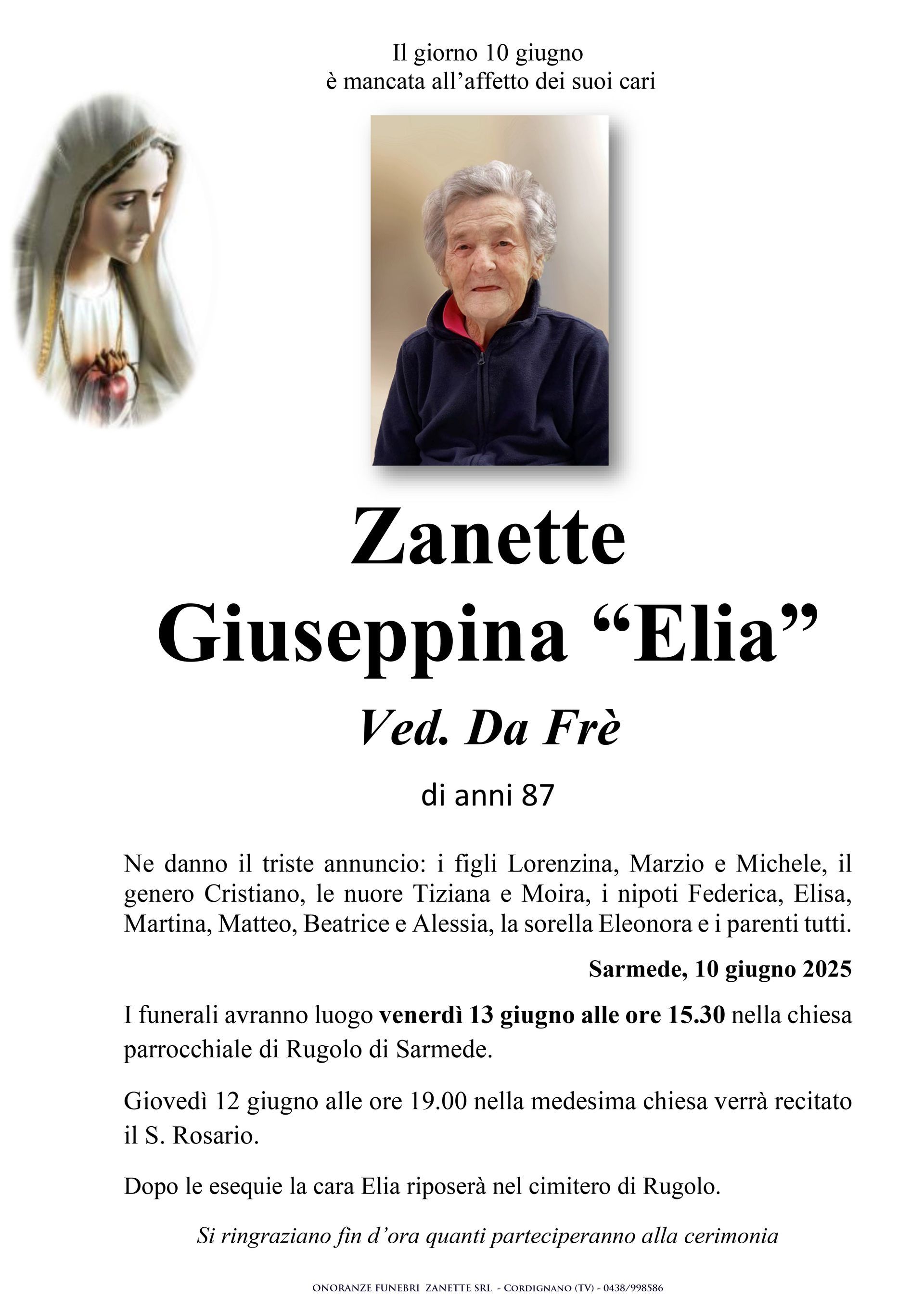Zanette Giuseppina “Elia”
