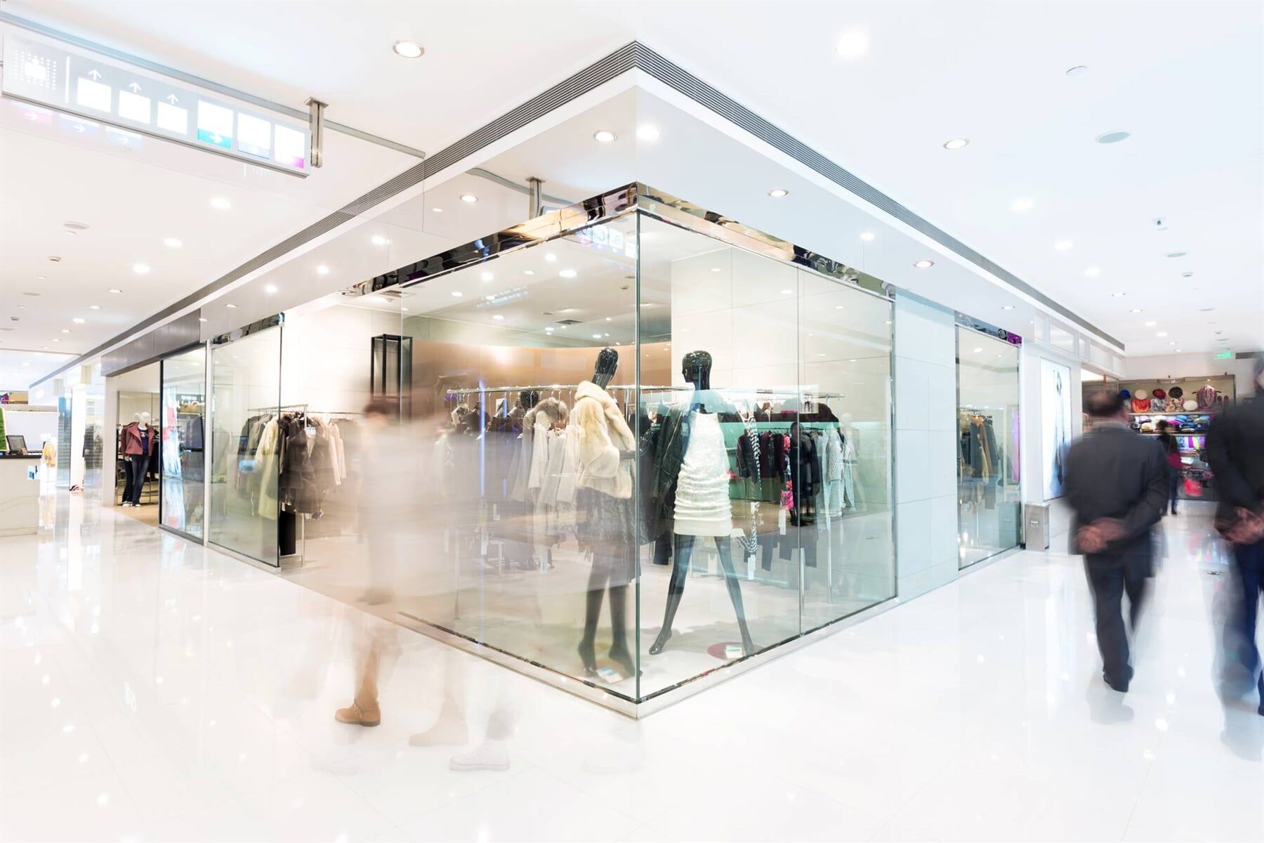 Blurry Picture of People Shopping in a Mall — Glass & Window Centre, Dubbo, NSW