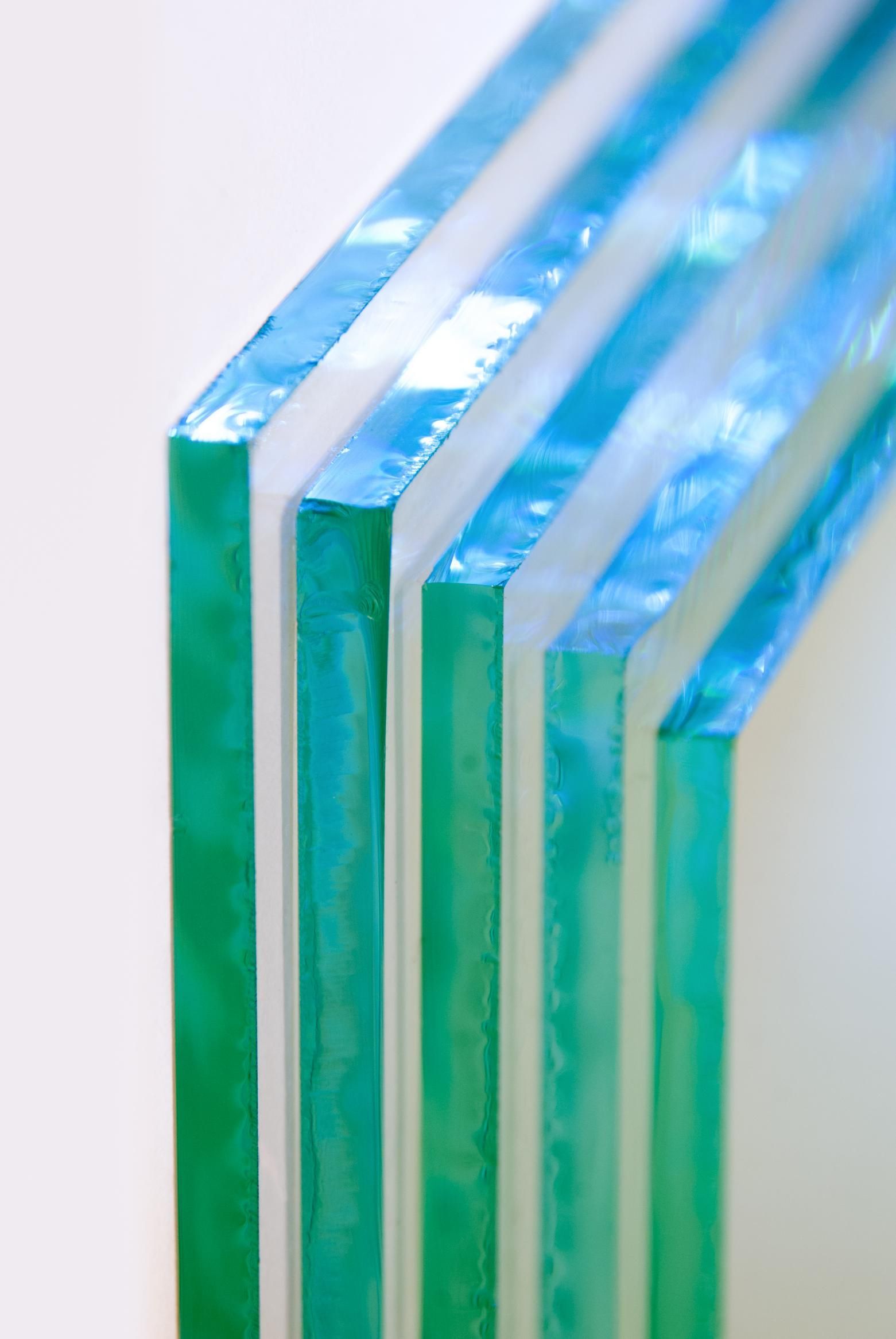 Close Up of Four Pieces of Glass Stacked on Top of Each Other — Glass & Window Centre, Dubbo, NSW