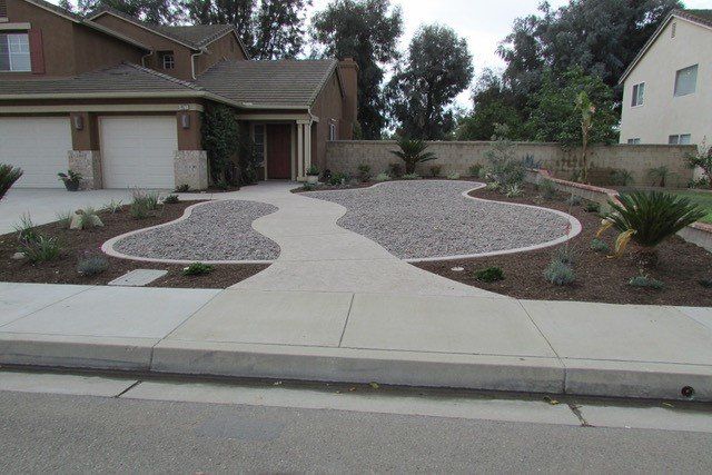 Residential Concrete Path Walk — Chino, CA — California Custom Landscape Inc.