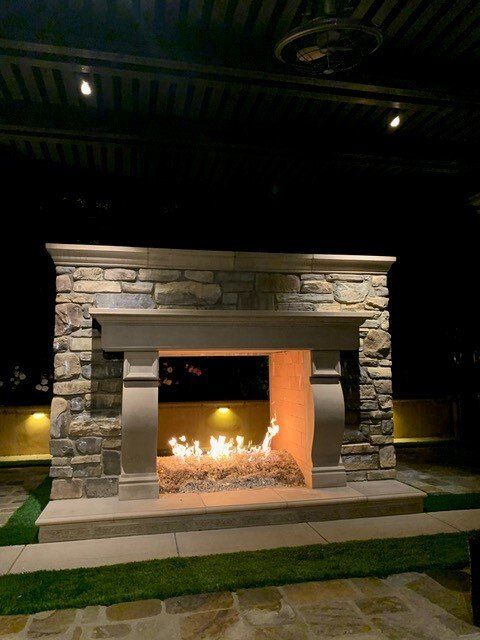 Fireplace — Chino, CA — California Custom Landscape Inc.