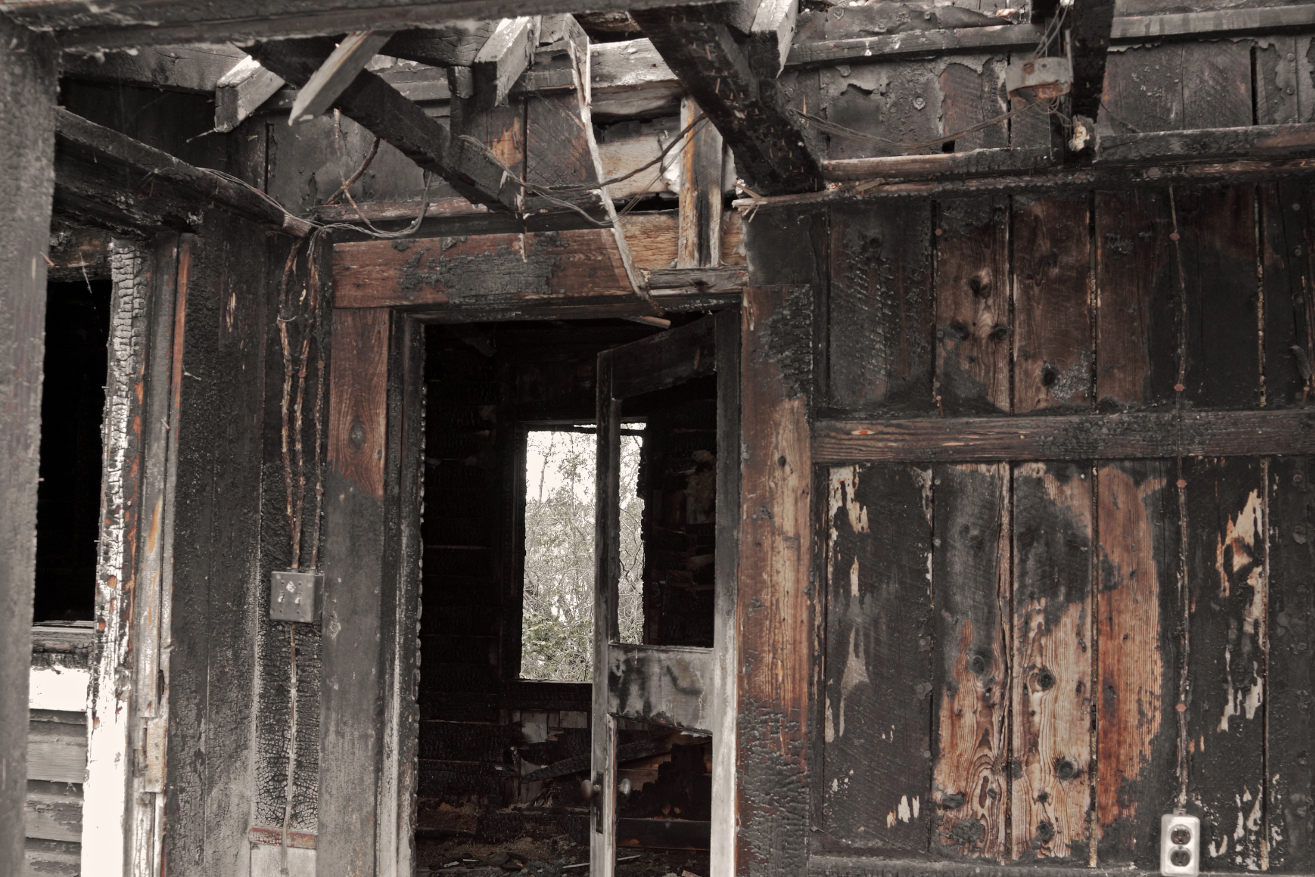 Burned-Out Home