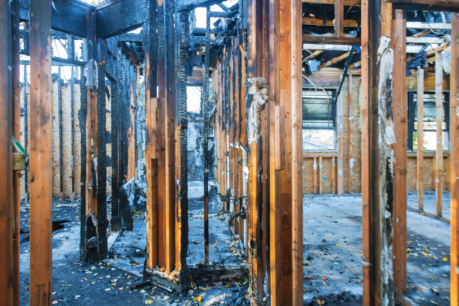 Fire-Damaged Wood Framing