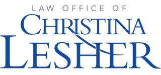 The logo for the law office of christina lesher
