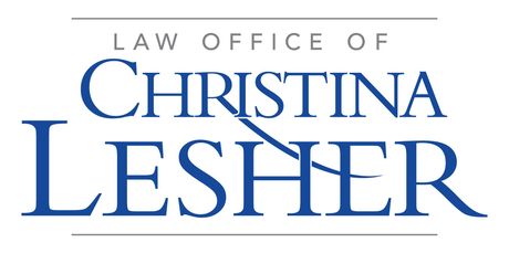 The logo for the law office of christina lesher