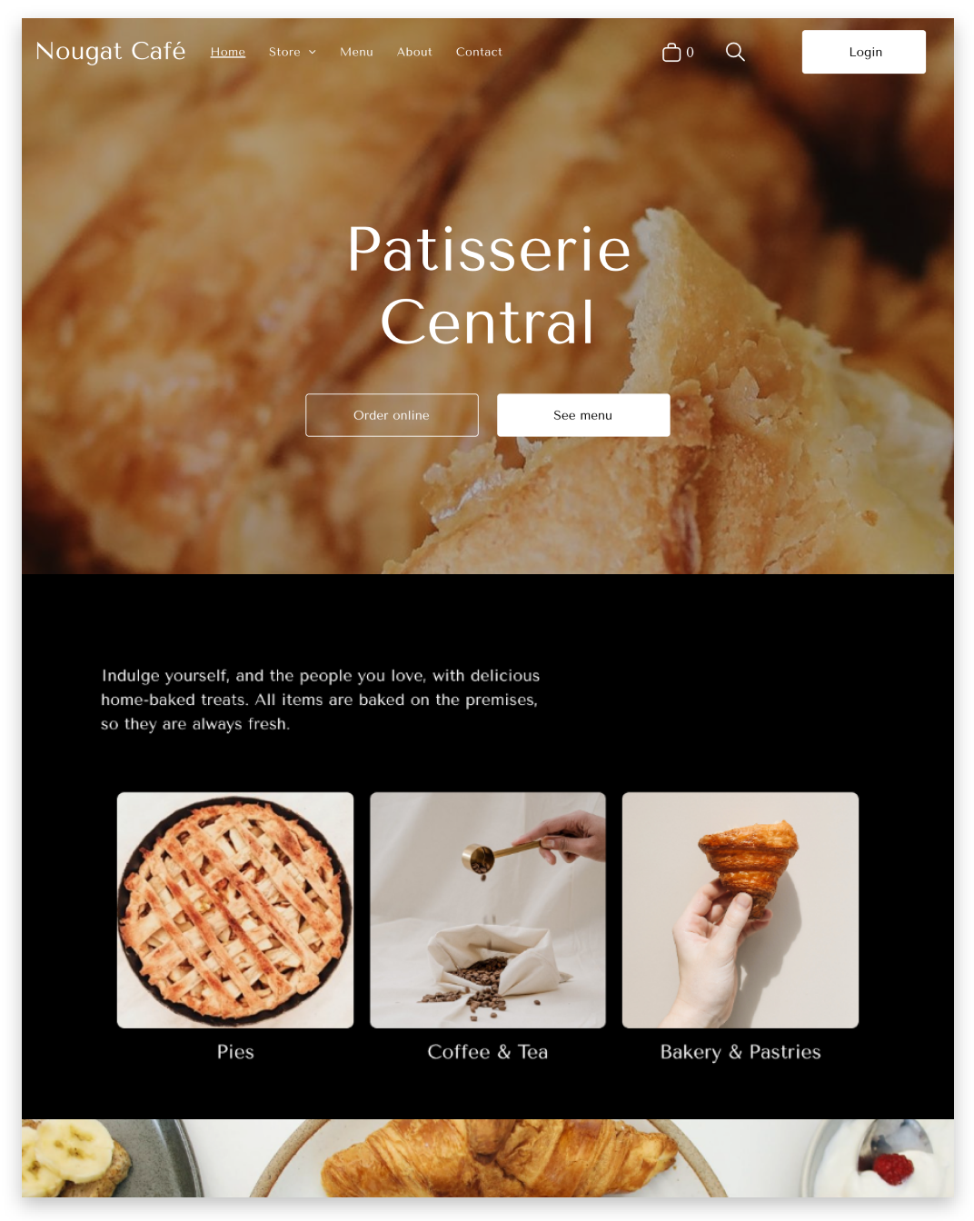 Template premium, Pâtisserie, QuickSite Studio, création et référencement de site web