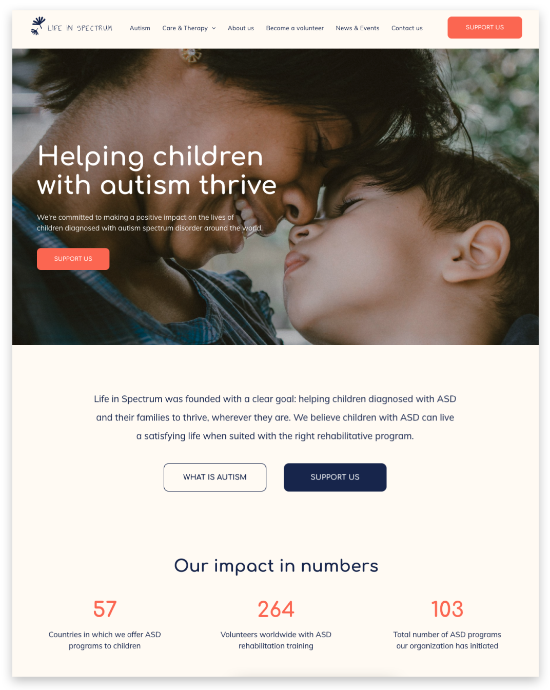 Template premium, Organisation caritative, QuickSite Studio, création et référencement de site web