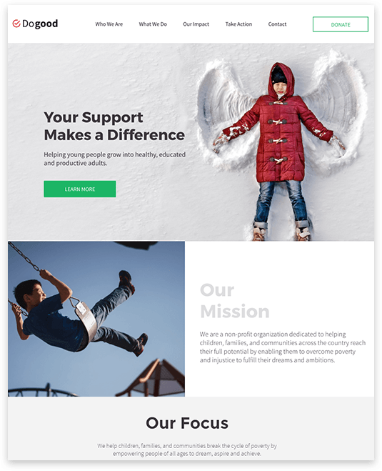 Template premium, Association, QuickSite Studio, création et référencement de site web