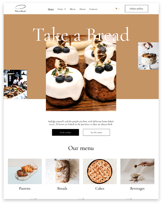 Template premium, Boulangerie, QuickSite Studio, création et référencement de site web