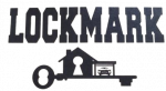 The logo for lockmark shows a key and a house.