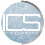 A logo for ice maker cleaning service is shown