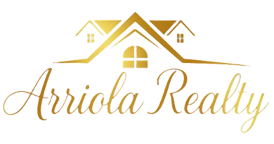 A logo for a real estate company called arriola realty
