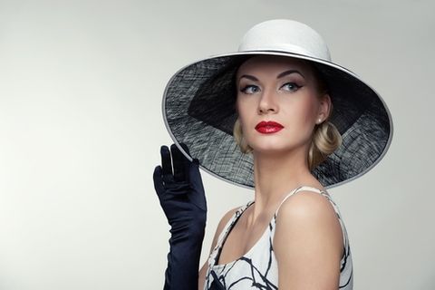 Elegant woman wearing a hat
