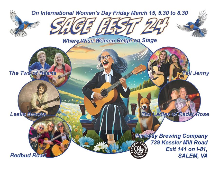 Poster for Sage Fest 24 shows women who will be playing music