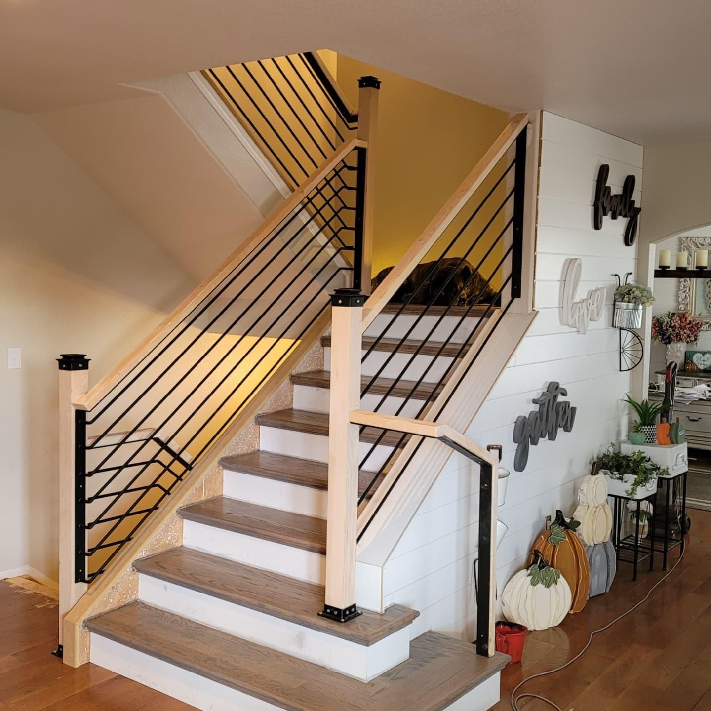 metal indoor railing