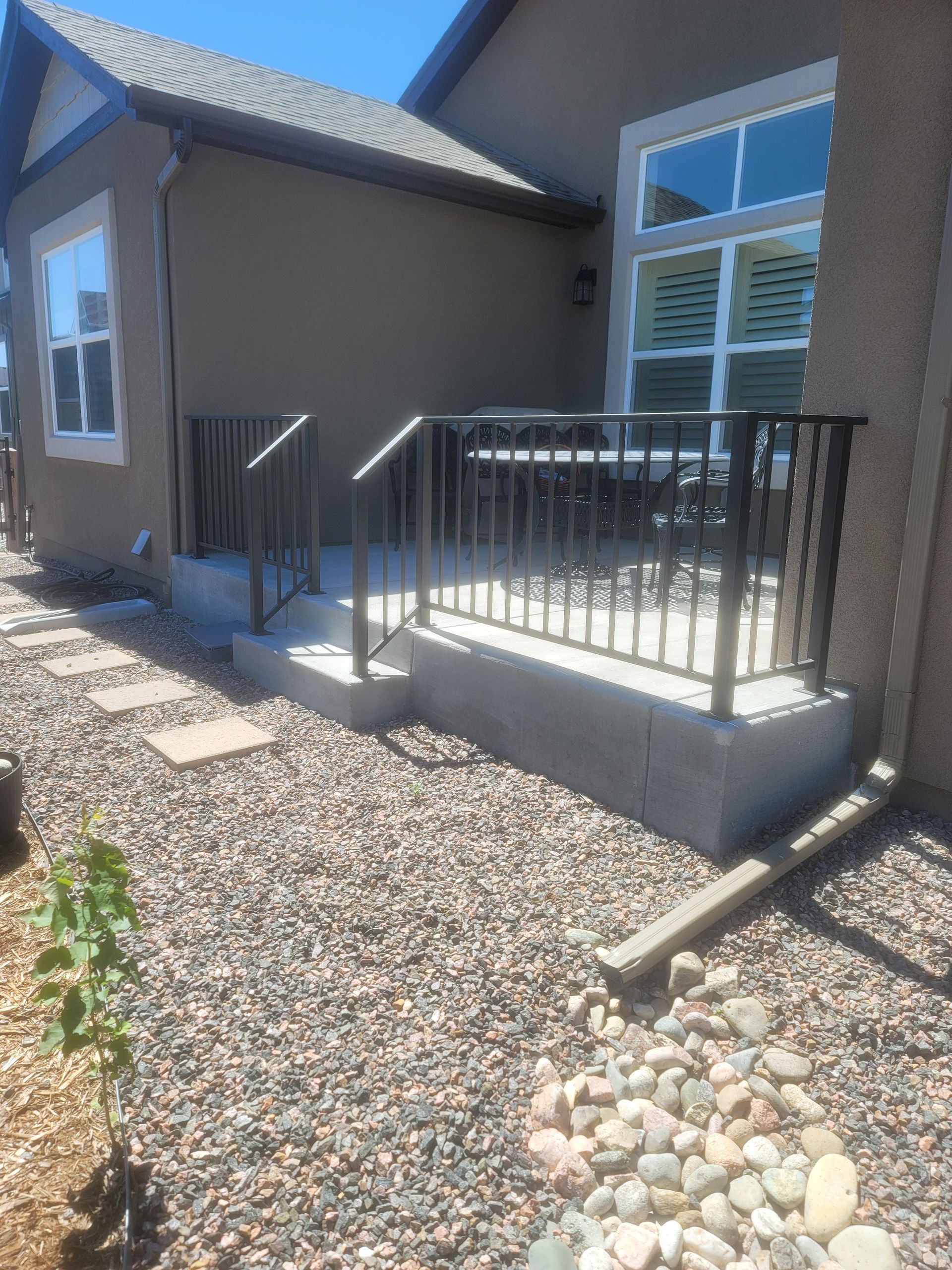 metal stairs railing