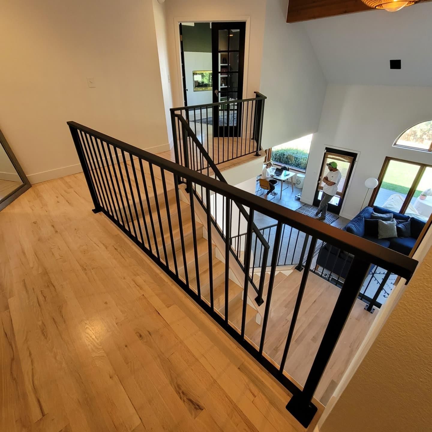 custom railings for stairs by 83MetalCraft LLC