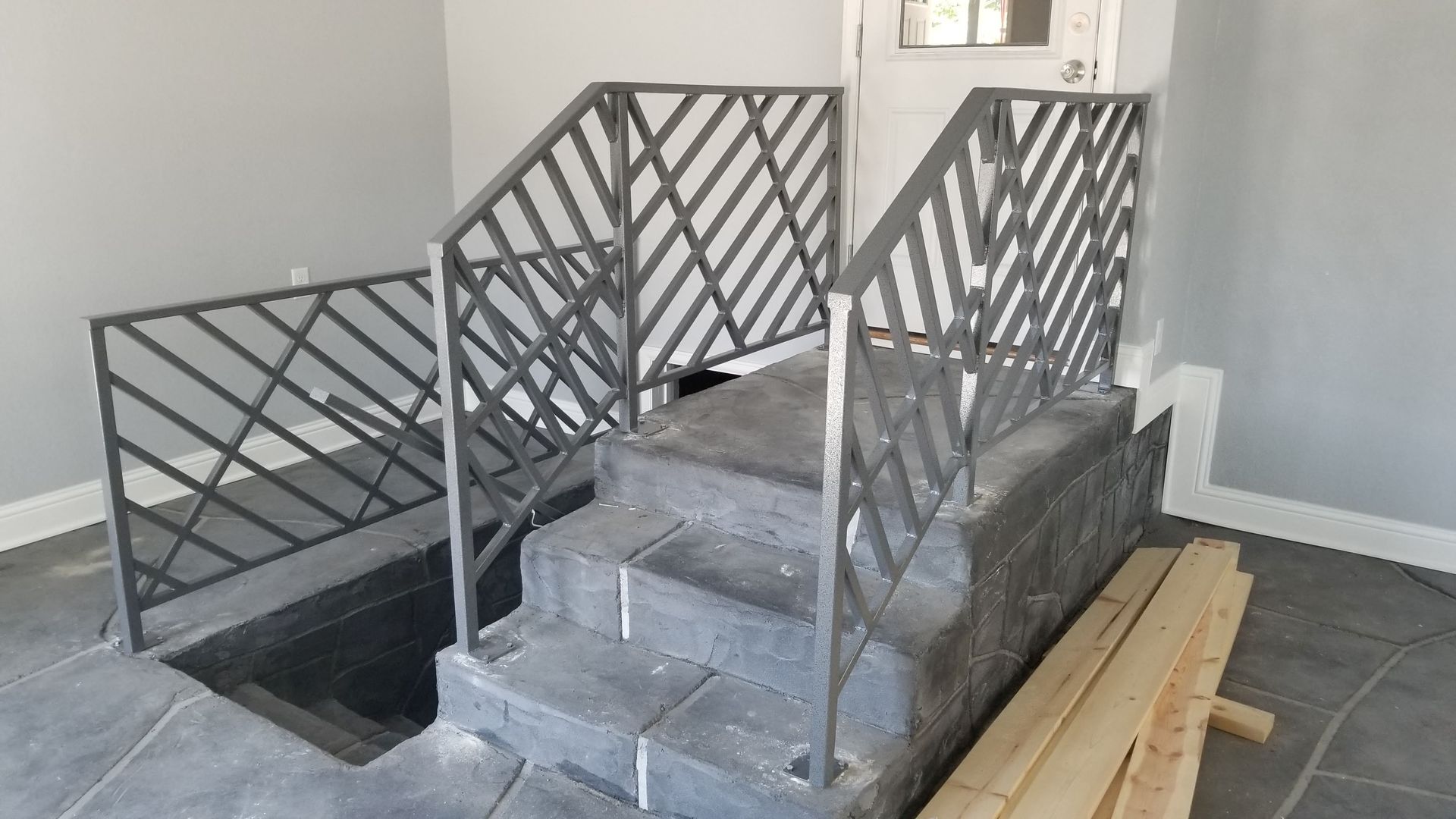 metal stairway railing