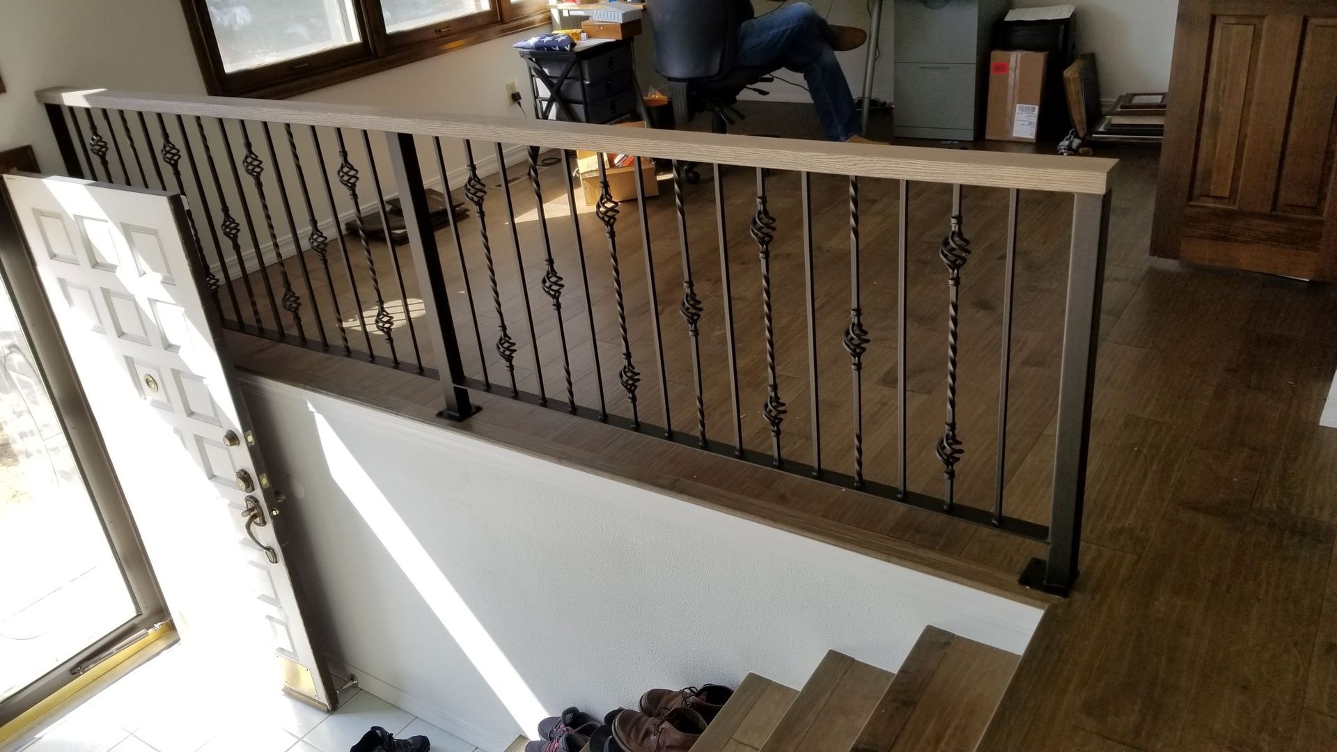 metal stairway railing