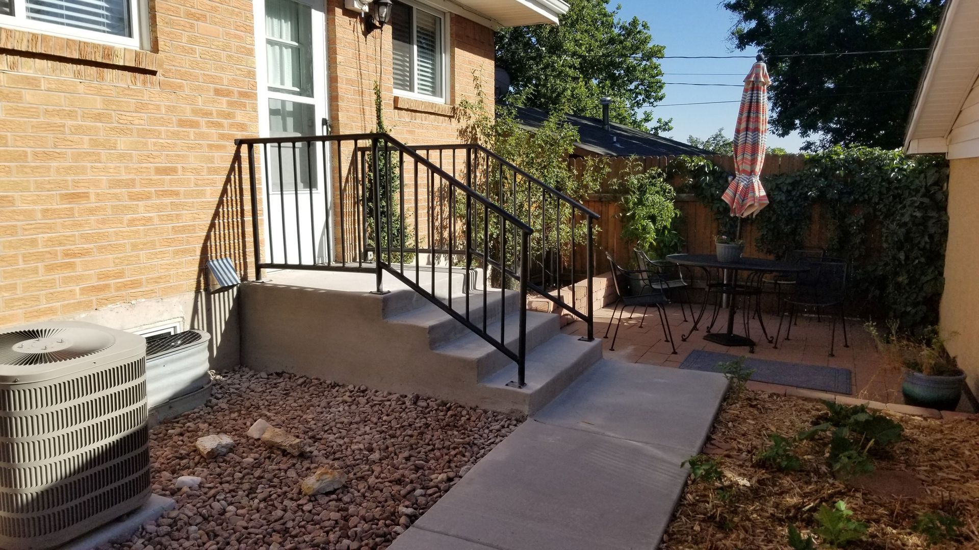 steel railing stairs