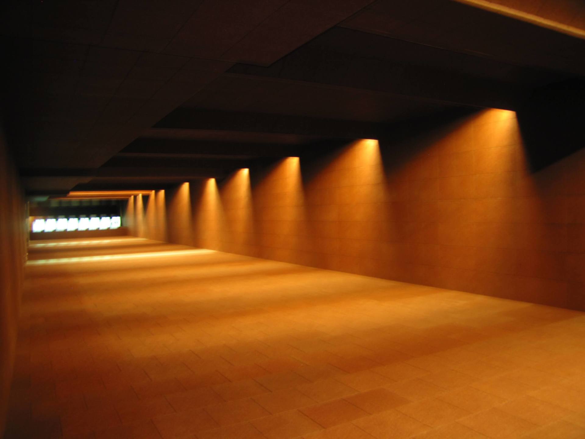 sports center tunnel with lighting