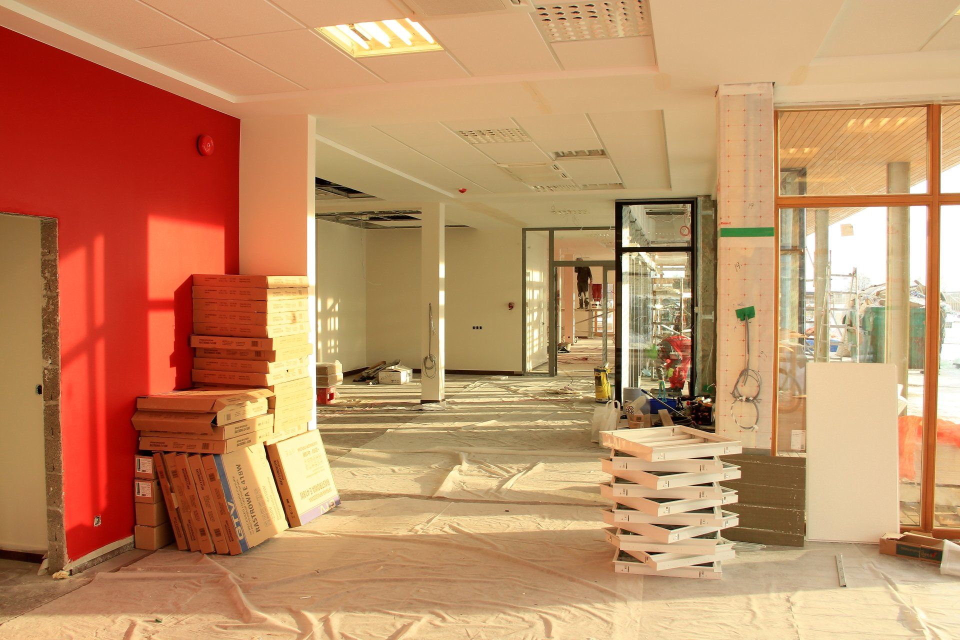 Iekštelpas celtniecības stadijā