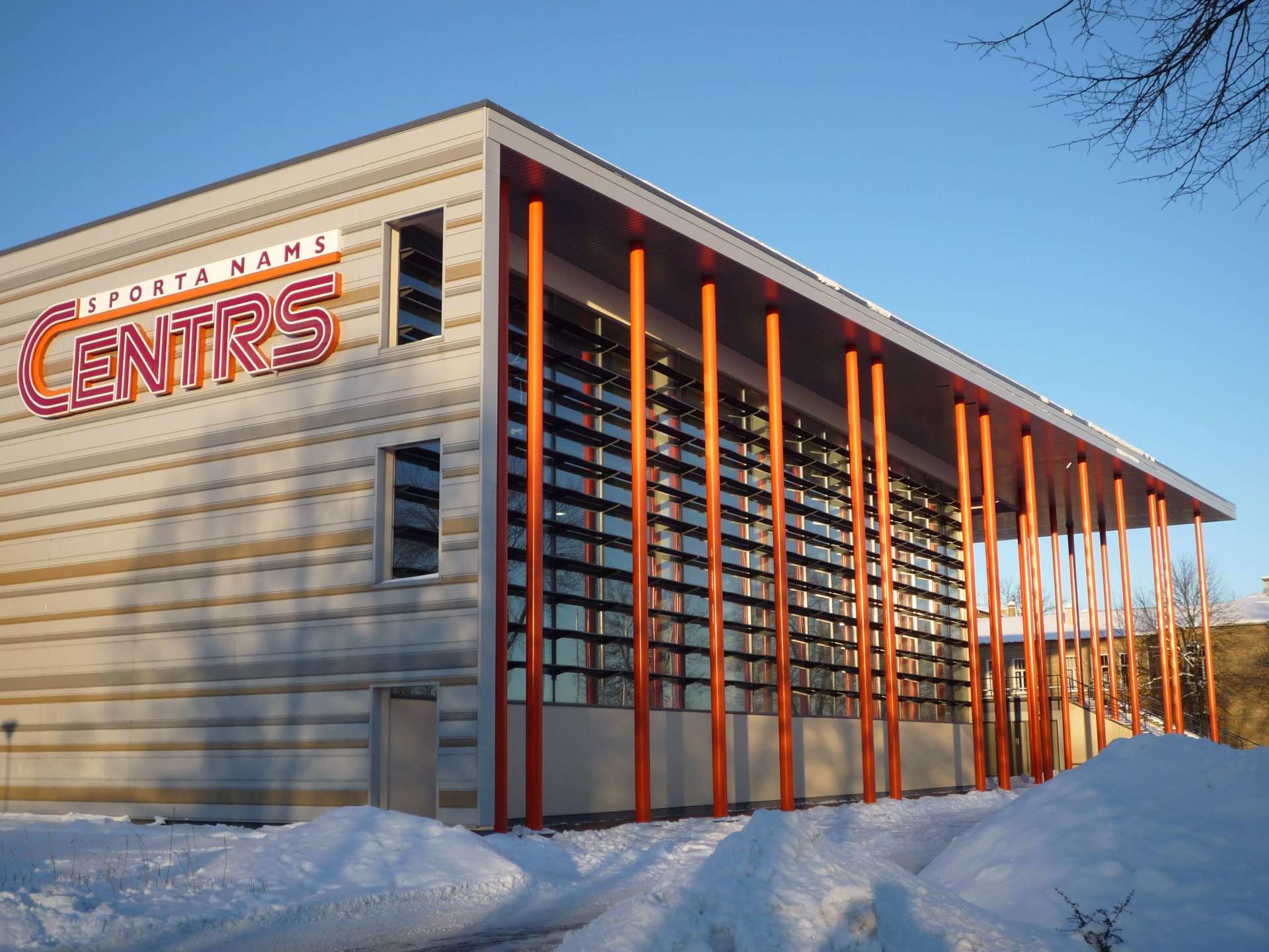 sporta centrs ziemā