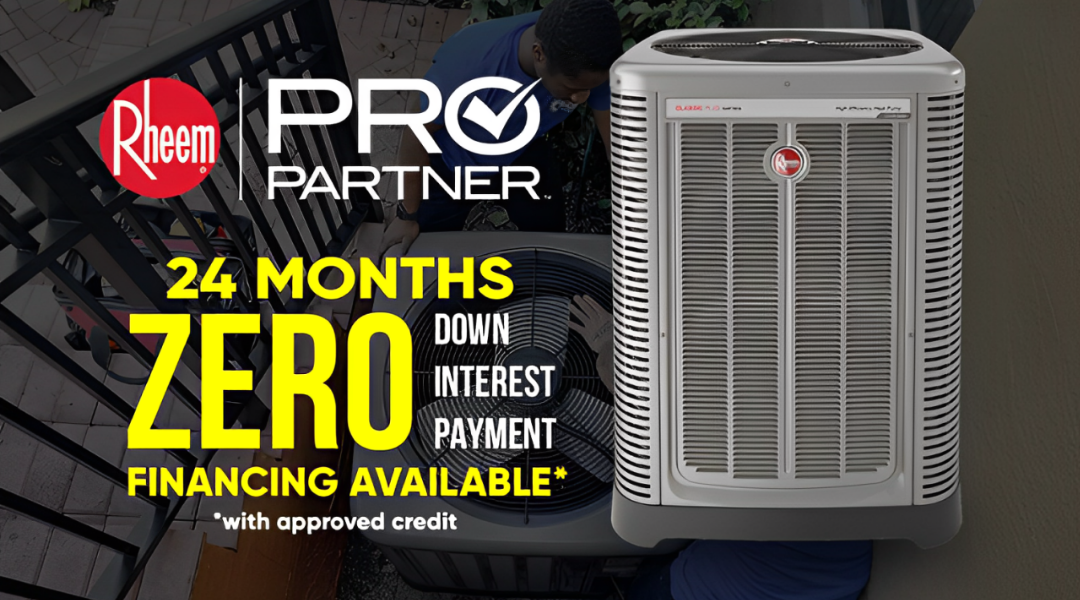 A picture of a rheem pro partner air conditioner