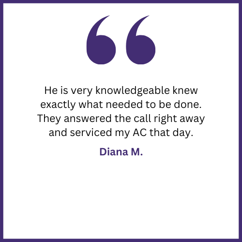 He is very knowledgeable knew exactly what needed to be done . they answered the call right away and serviced my ac that day.